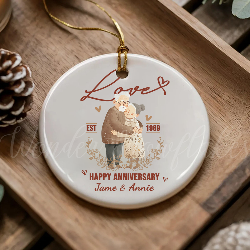 Personalized "Enduring Love" Anniversary Ornament – Custom Grandparents & Parents Christmas Keepsake