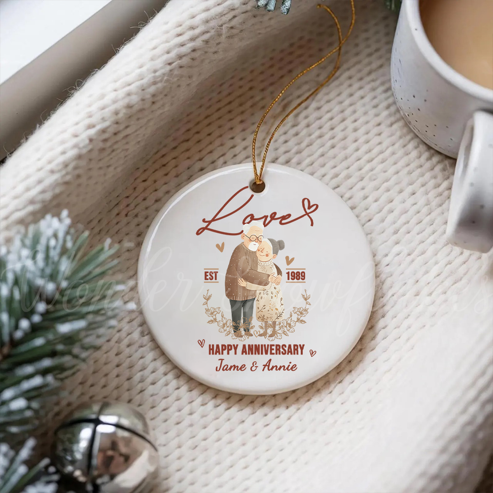 Personalized "Enduring Love" Anniversary Ornament – Custom Grandparents & Parents Christmas Keepsake