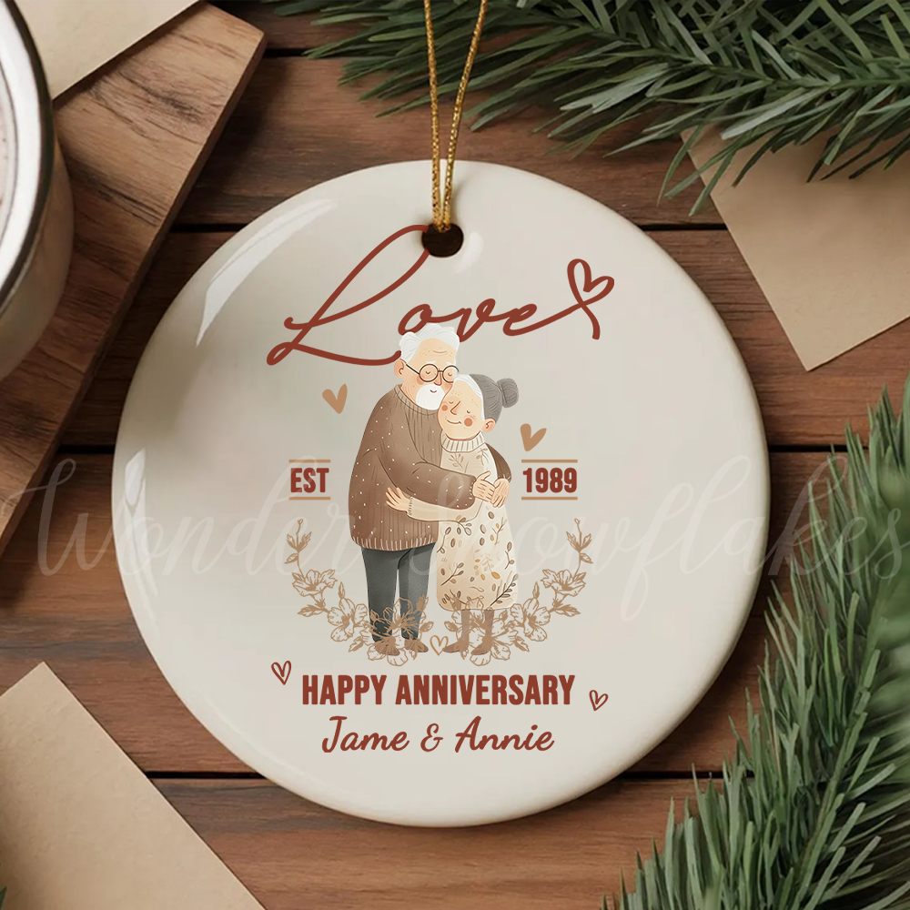 Personalized "Enduring Love" Anniversary Ornament – Custom Grandparents & Parents Christmas Keepsake