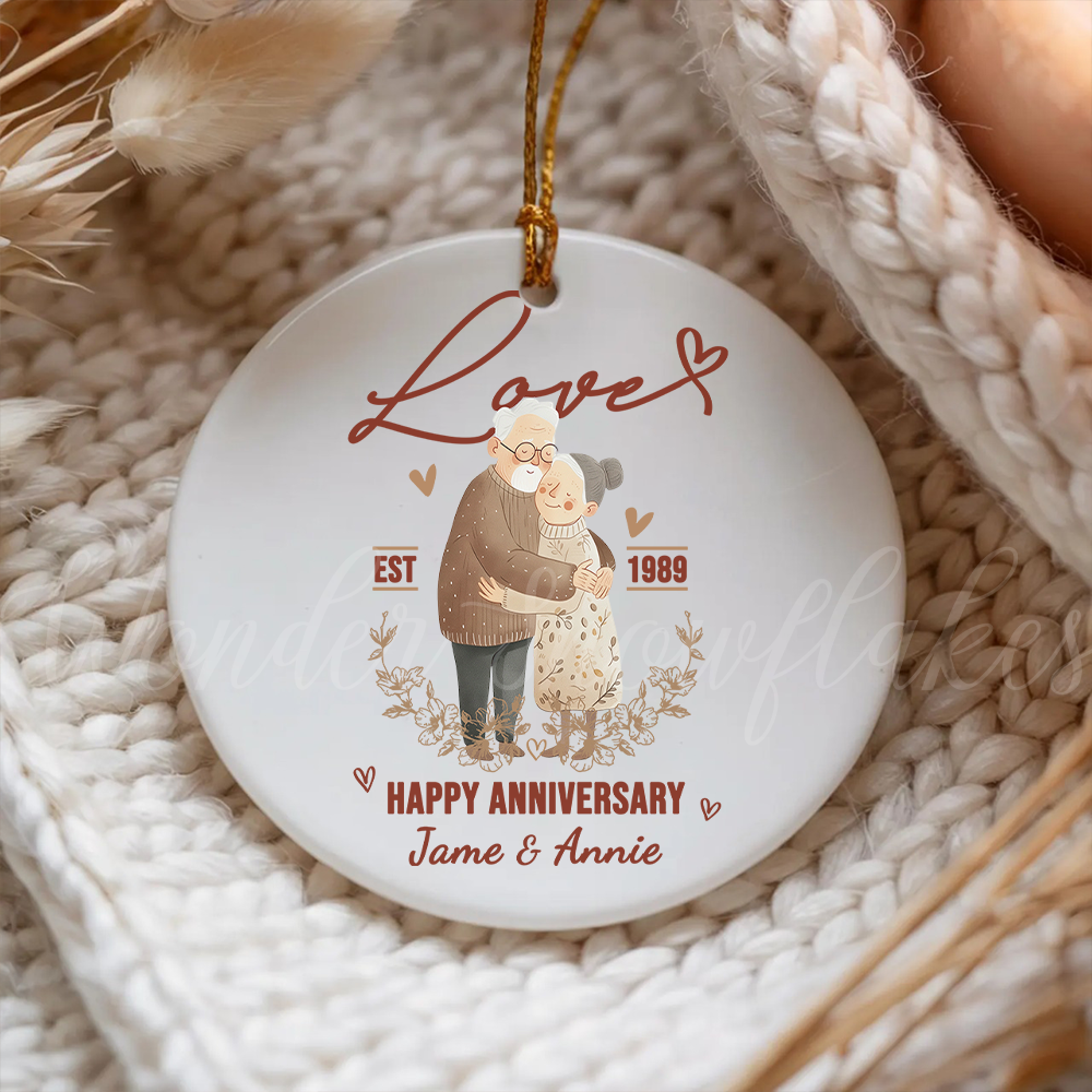 Personalized "Enduring Love" Anniversary Ornament – Custom Grandparents & Parents Christmas Keepsake