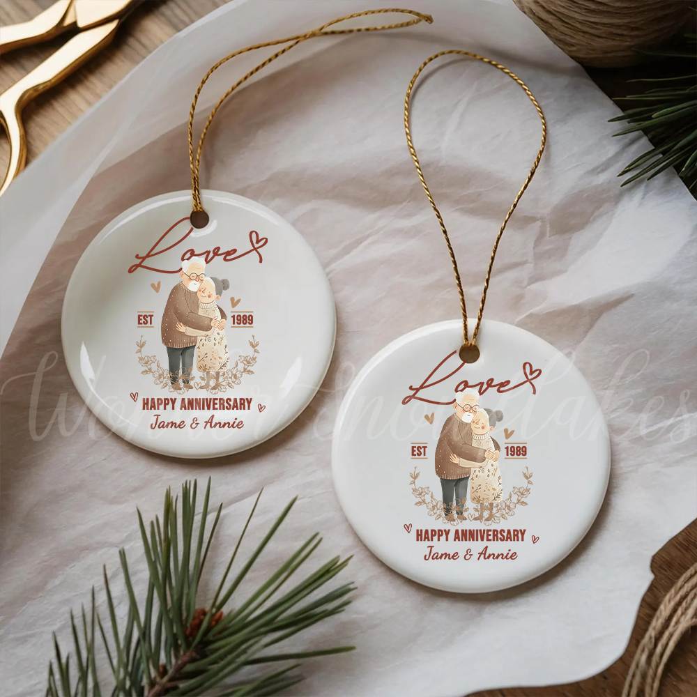 Personalized "Enduring Love" Anniversary Ornament – Custom Grandparents & Parents Christmas Keepsake