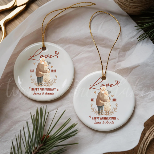 Personalized "Enduring Love" Anniversary Ornament – Custom Grandparents & Parents Christmas Keepsake