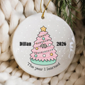 Personalized "The Year I Learned" Milestone Ornament – Custom Kids Christmas Keepsake