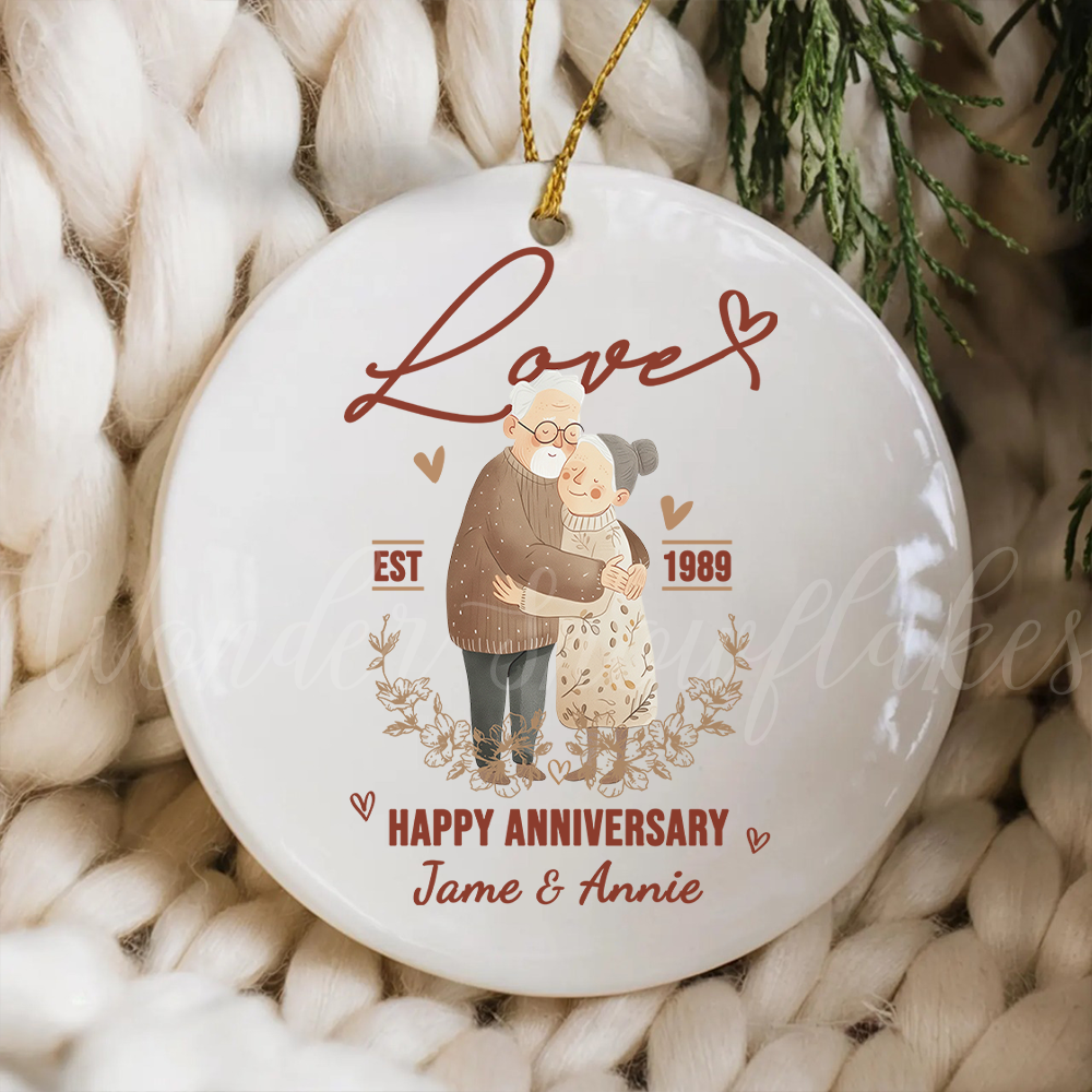 Personalized "Enduring Love" Anniversary Ornament – Custom Grandparents & Parents Christmas Keepsake