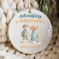 Personalized "Adventure is Better Together" Couple Ornament – Custom Travel & Anniversary Keepsake